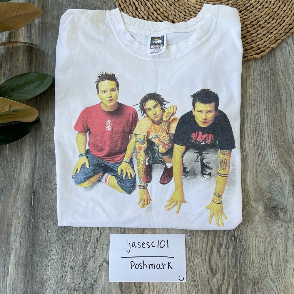 Vintage BLINK 182 White Rock Band T Shirt 2000 Large Adult Y2K Deadstock RARE - Picture 14 of 16